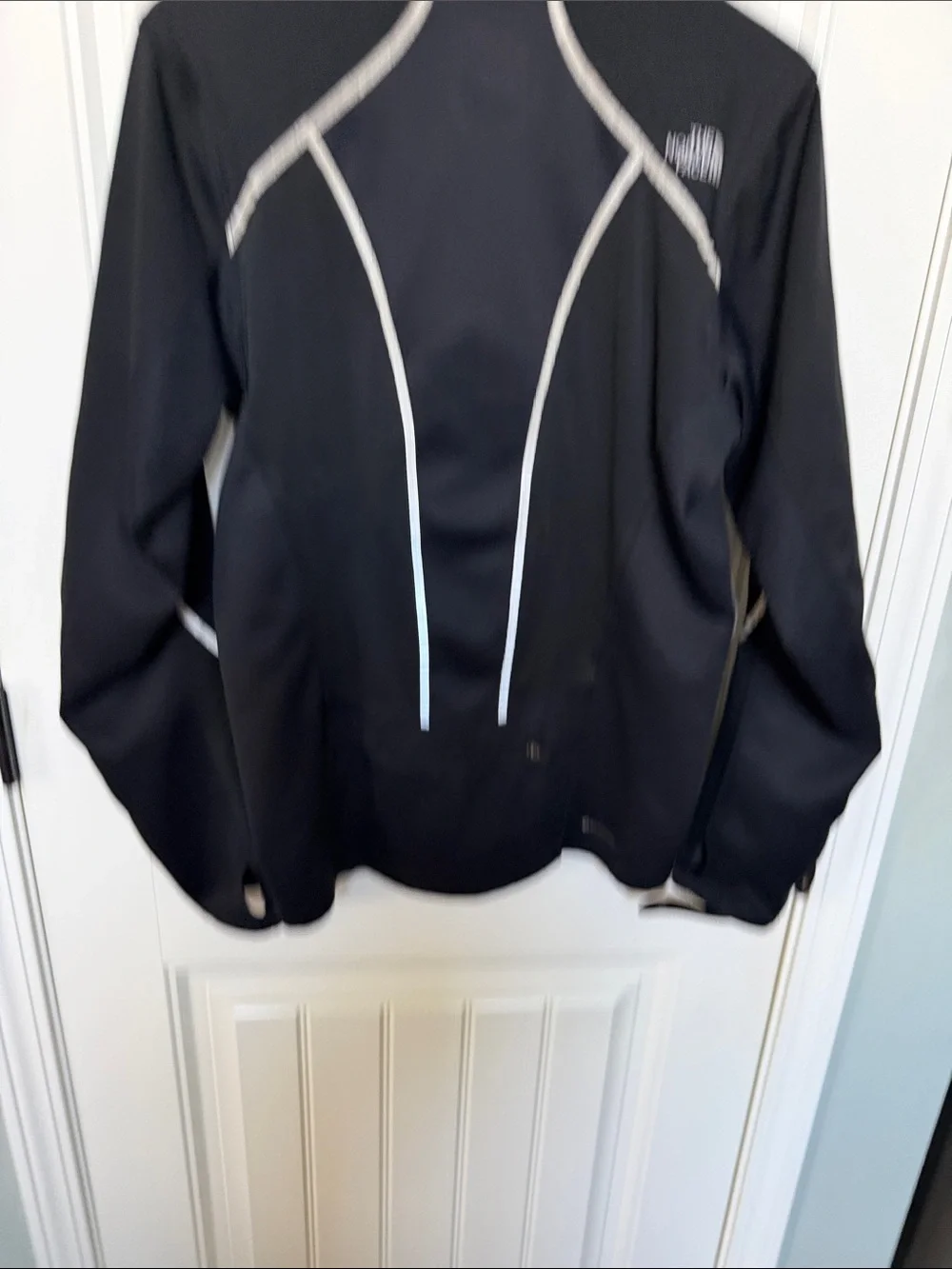 The North Face Black Jacket with Neon Green Zipper